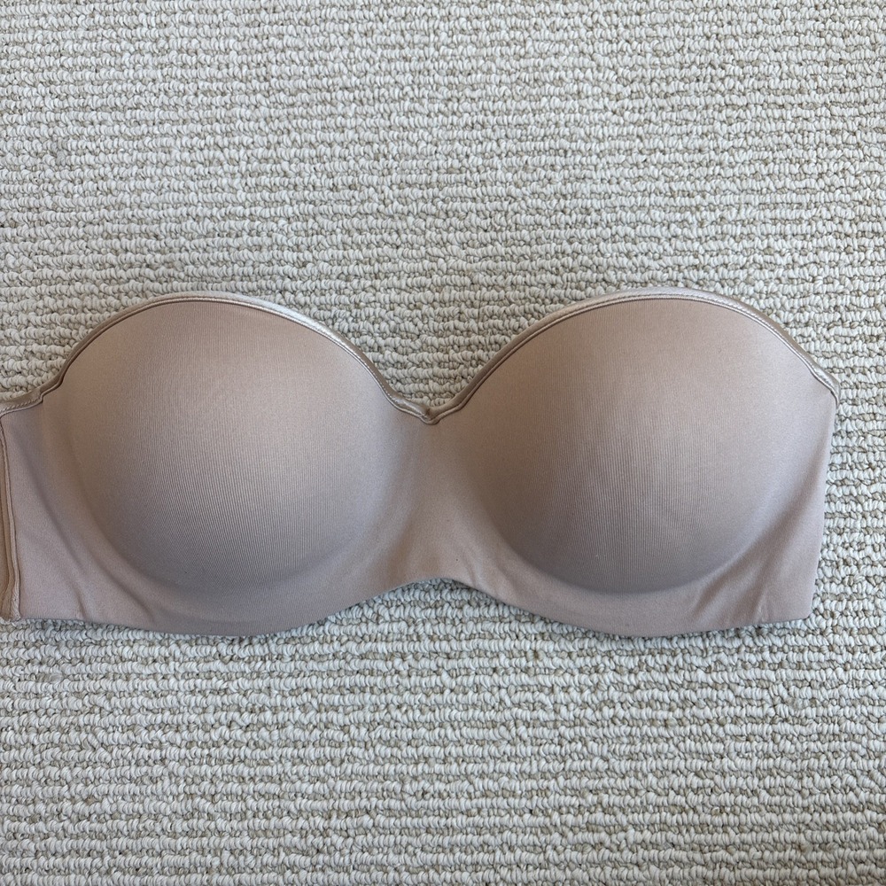 Natori 34C Bra Tan Reflex Strapless Contour Padded Underwire Back Closure 774495